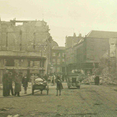 Oktober 1944 – Vismarkt richting Kruisstraat